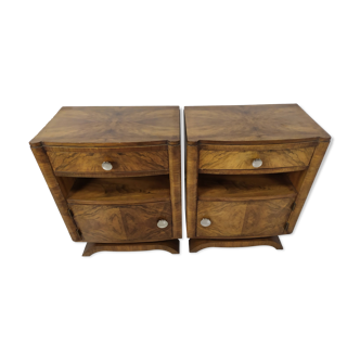 Pair of art deco bedside tables