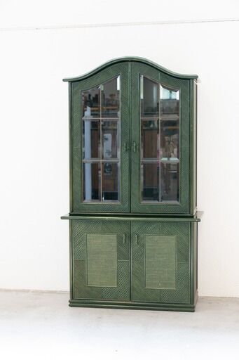 Bamboo and glass display from the 70s 80s