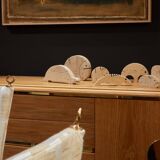 Set of 8 travertine animal sculptures by Fratelli Mannelli 1970