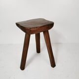 Tripod tabouret in massive olivier