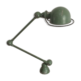 Articulated workshop lamp JIELDE. two arms. 1950. Green.