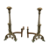 Pair of channels in 20th century chiseled bronze