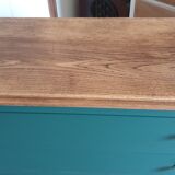 Chest of drawers in oak compass feet