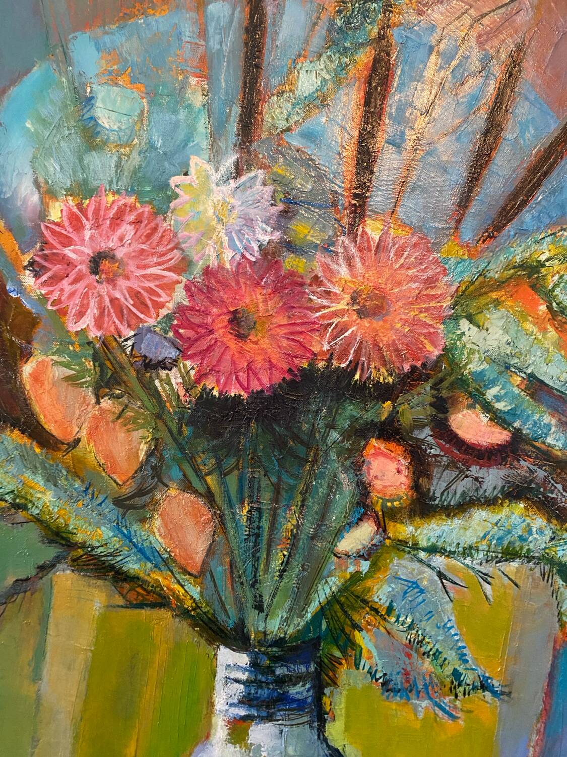 Flowers signed Duret