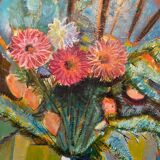 Flowers signed Duret