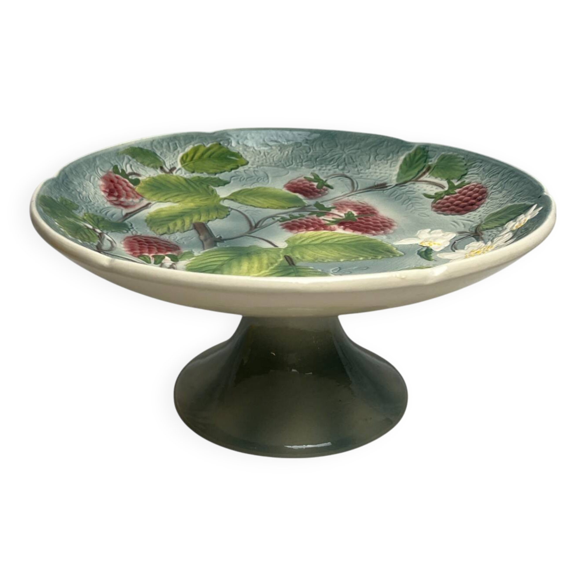 Art Deco, Saint Clément earthenware fruit bowl on foot circa 1930