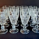 12 large stemmed glasses, vintage