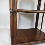 Bamboo shelf with smoked glass, 1970s