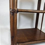 Bamboo shelf with smoked glass, 1970s
