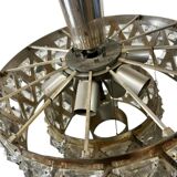 Vintage XL glass chandelier / Kinkeldey pendant light