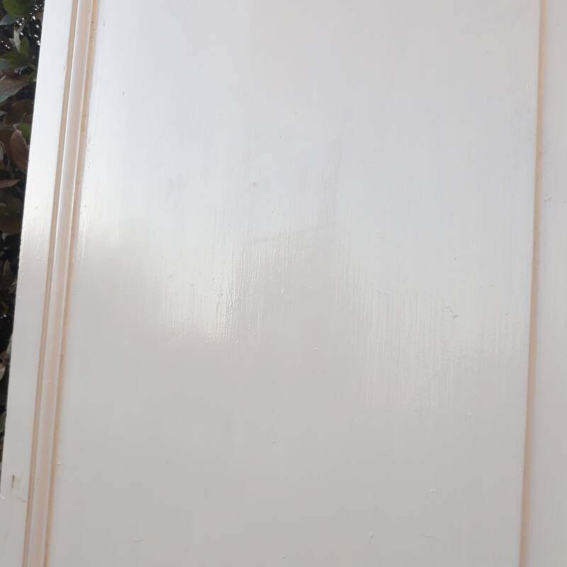 Communication door H218.5xL80cm, old panelled and moulded.