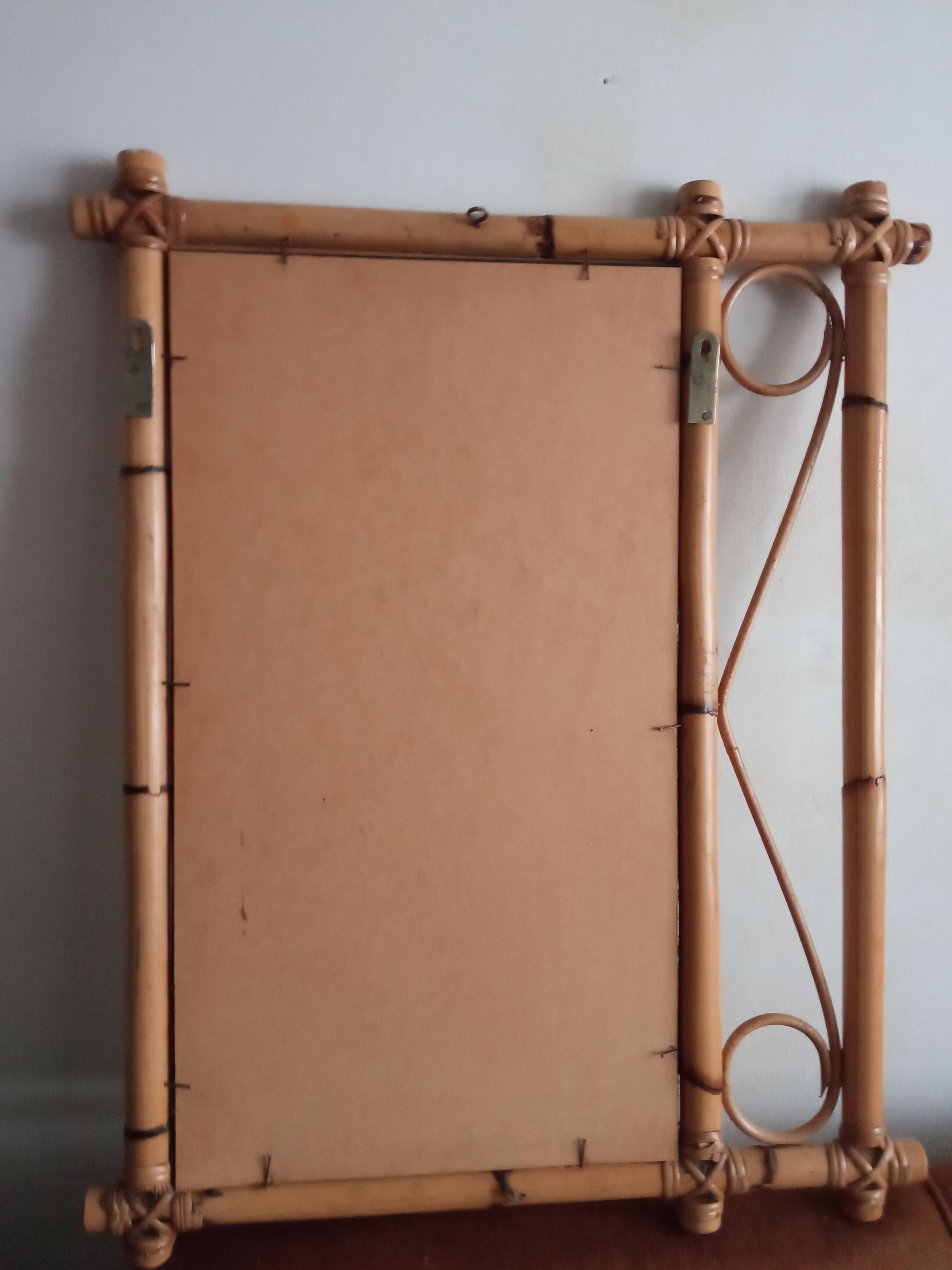 Vintage bamboo mirror