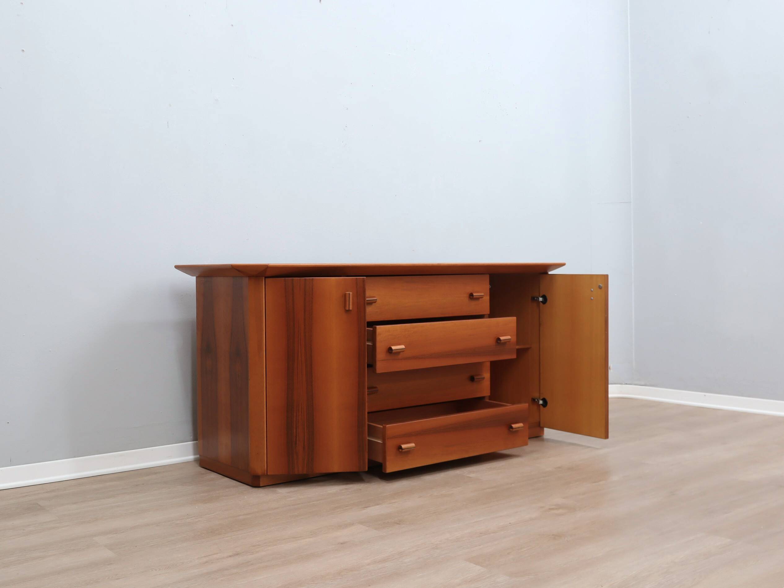 1970s Italian design brutalist-modernist geometric sideboard