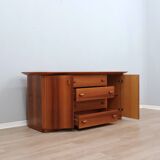 1970s Italian design brutalist-modernist geometric sideboard