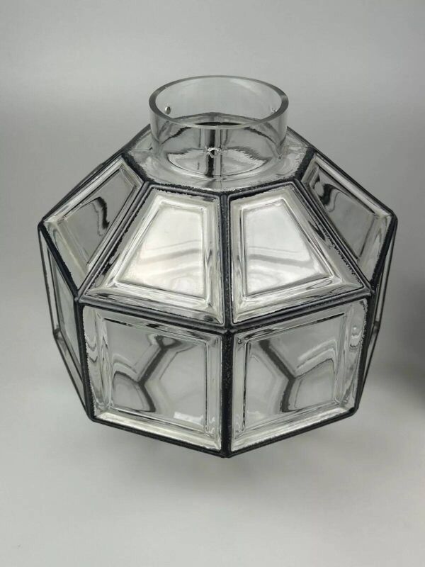 Suspension Glashütte Limburg en verre et laiton, Allemagne 1960-1970