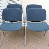Series of 4 chairs DSC 106 Castelli by Piretti 1972