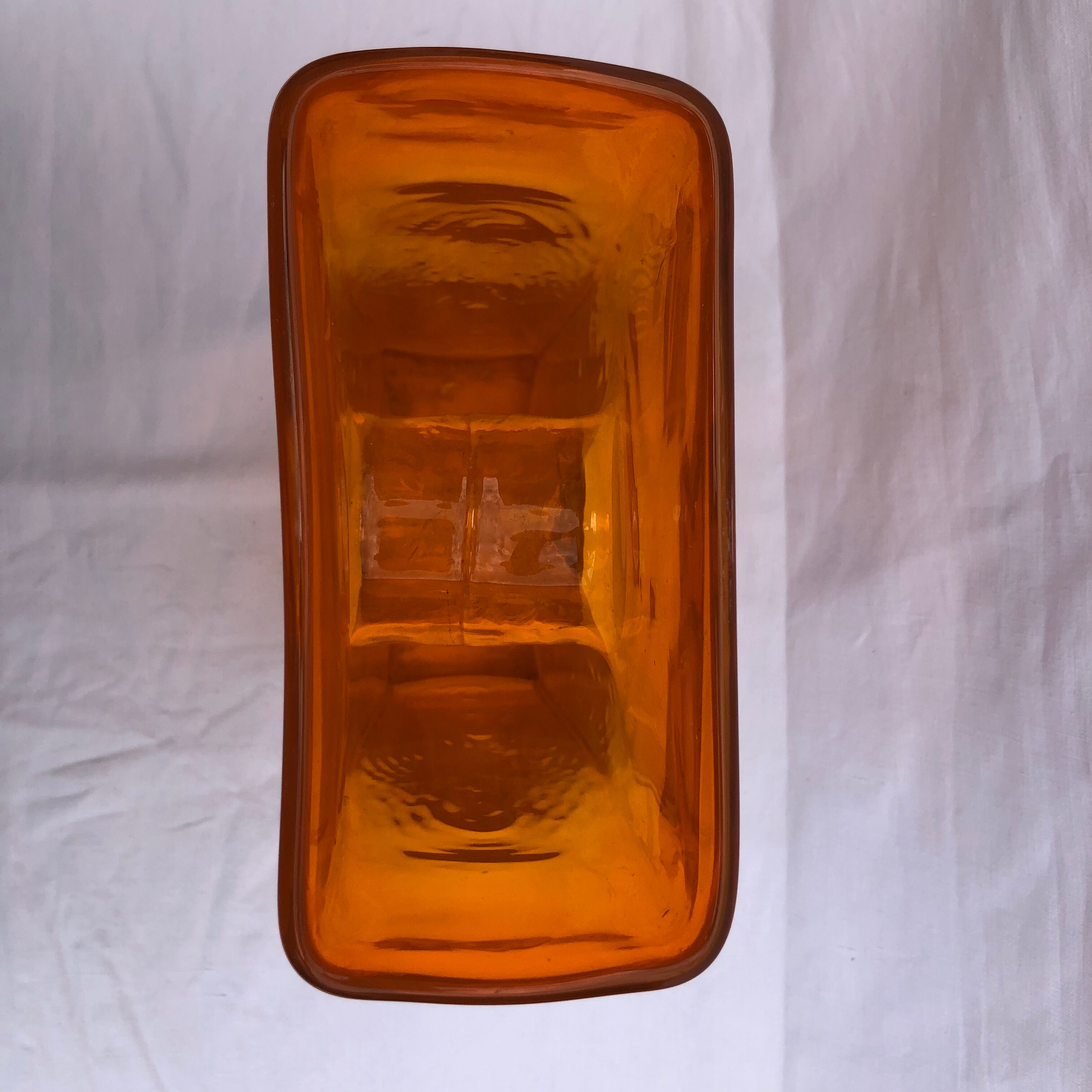 Pop Art Vase vintage orange glass paste year 70. Very good condition.