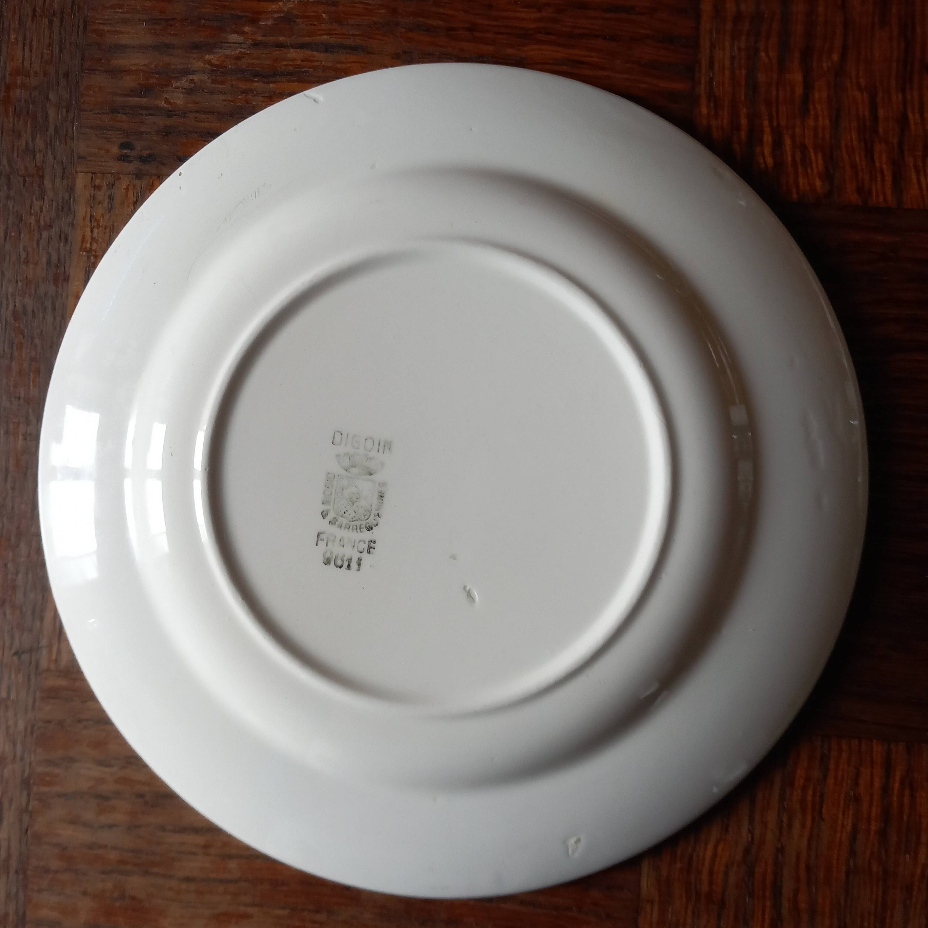 Set of 6 Digoin dessert plates