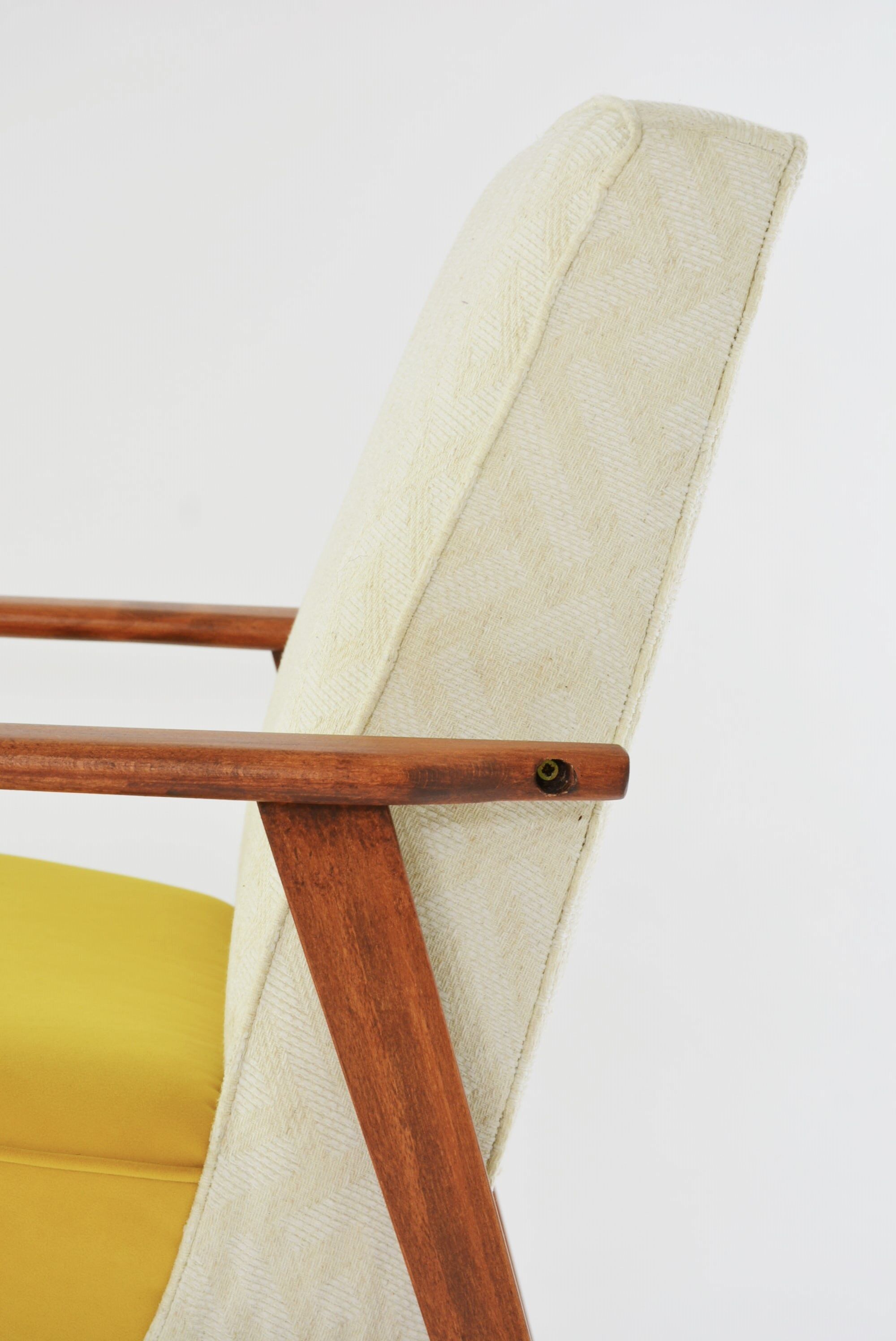 Fauteuil Fox bicolore jaune