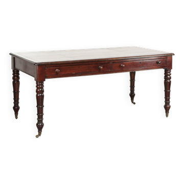 Antique English writing desk from the late 19th century with a warm colour