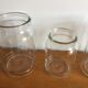 Lot of 4 vintage glass jars