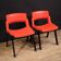 Pair of red City chairs by Lucci & Orlandini for Lamm