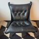 "Lounge chair 'Falcon' in black leather by Sigurd Ressel, Norway"