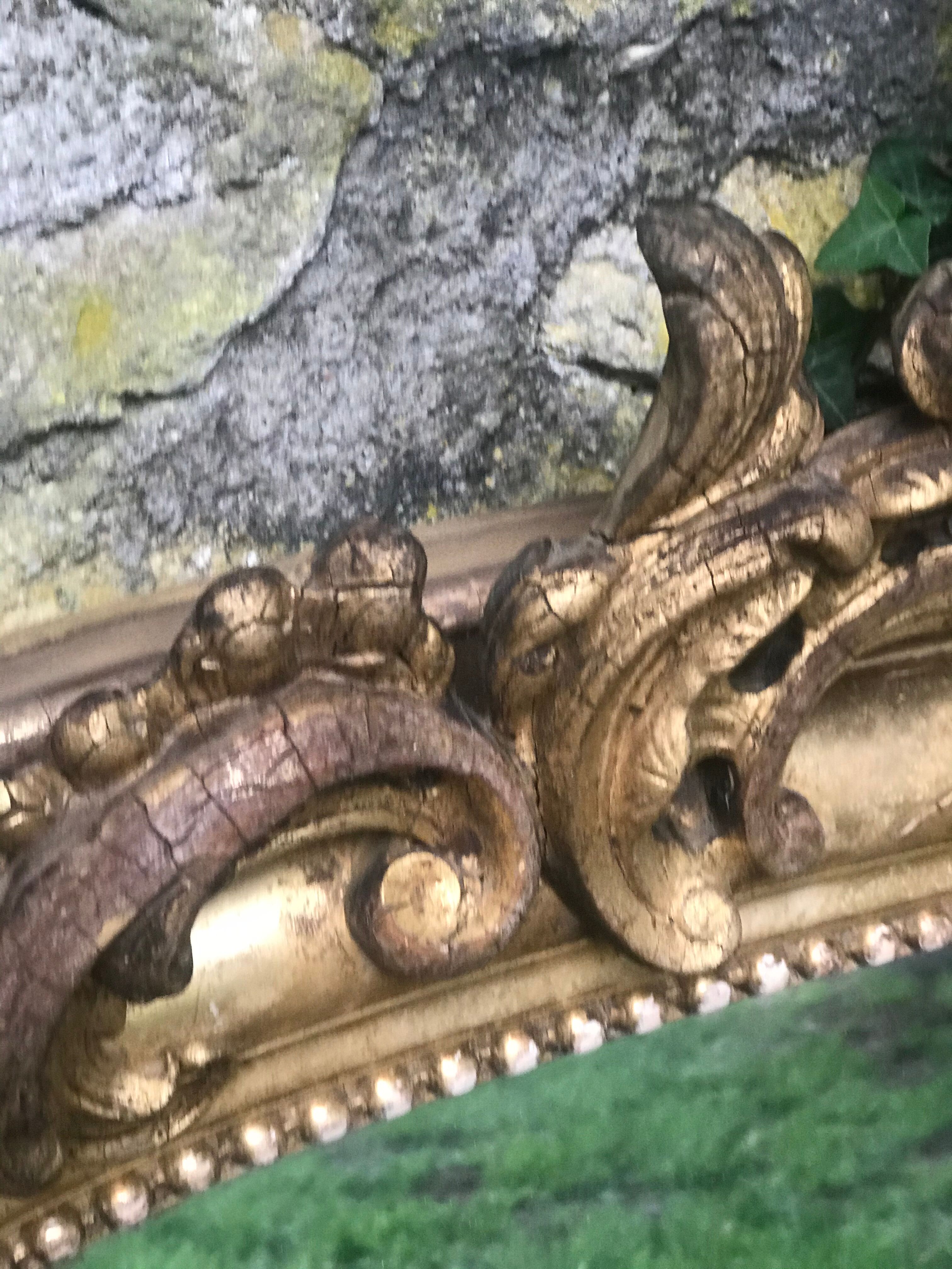 Large golden antique mirror  77x108cm