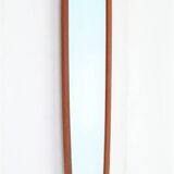 Big fully restored teak wall mirror / Mid-century Danish modern design / 1960s