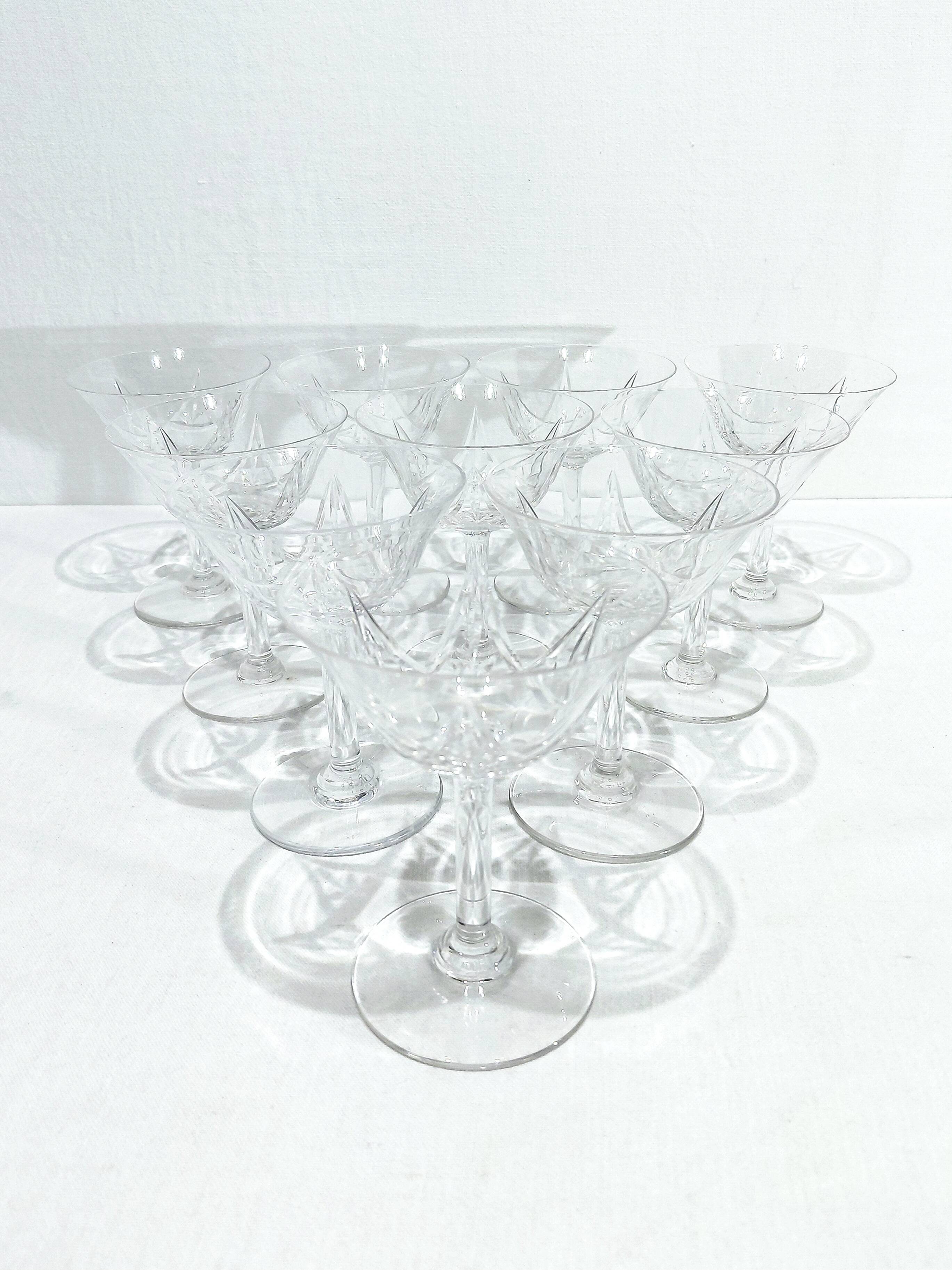 Saint Louis - 10 crystal champagne flutes - Lasalle model