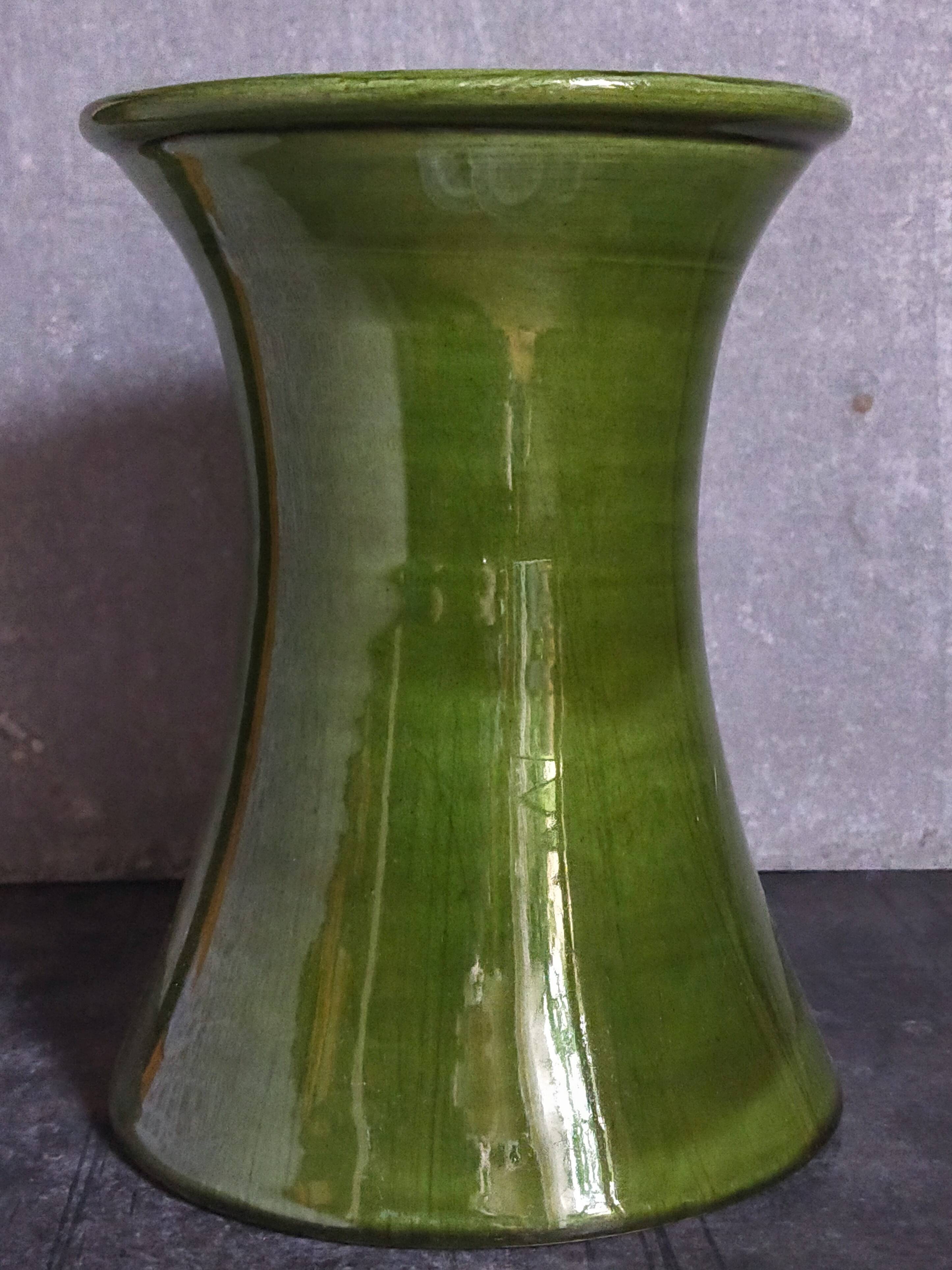 Vintage ceramic diabolo vase from the 1950s
