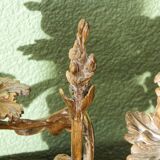 Pair of bronze candlesticks, rococo, 2 lights