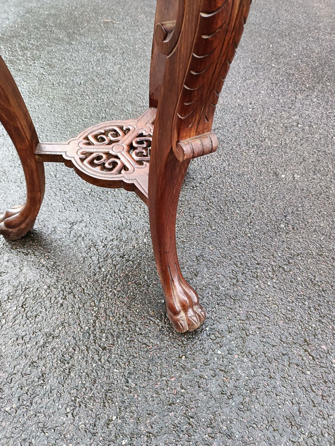 Sellette ancienne table d'appoint plateau marbre