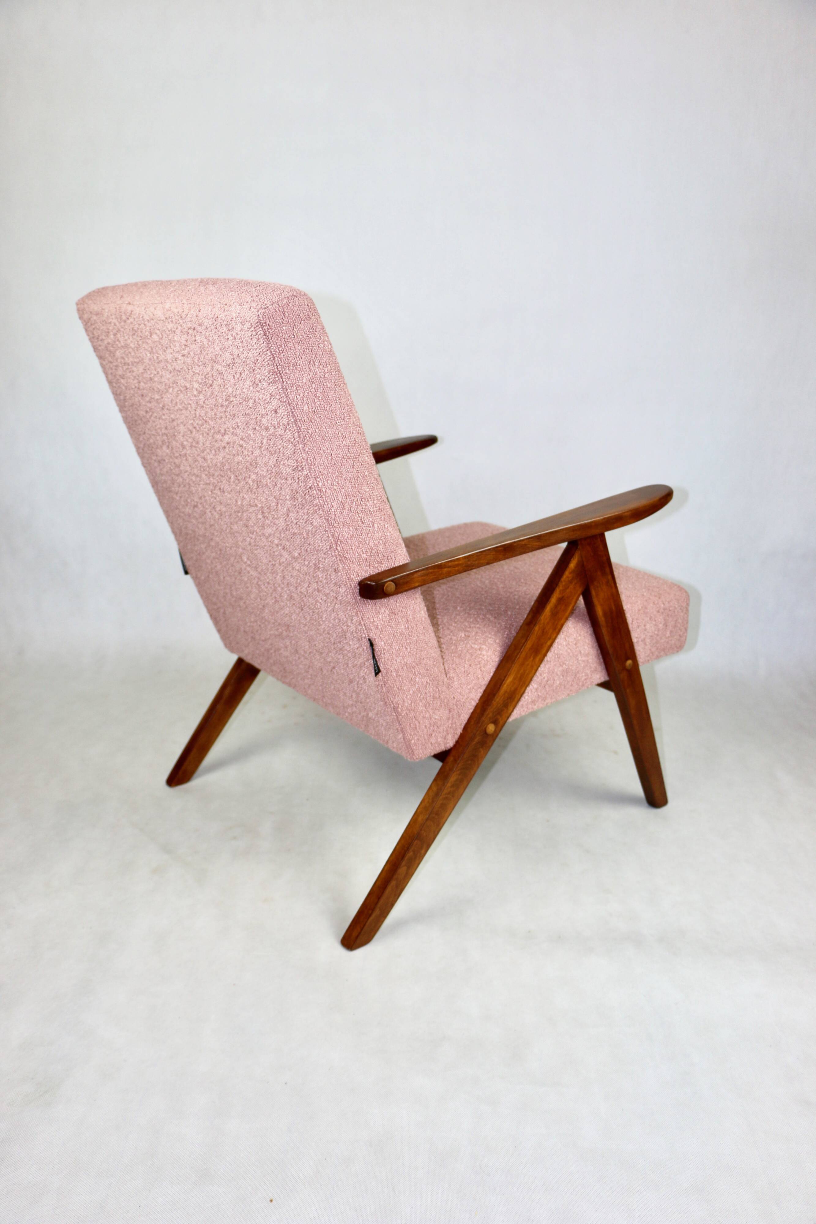 Vintage armchair B-310 VAR pink structural boucle 1970s - 2 pieces available