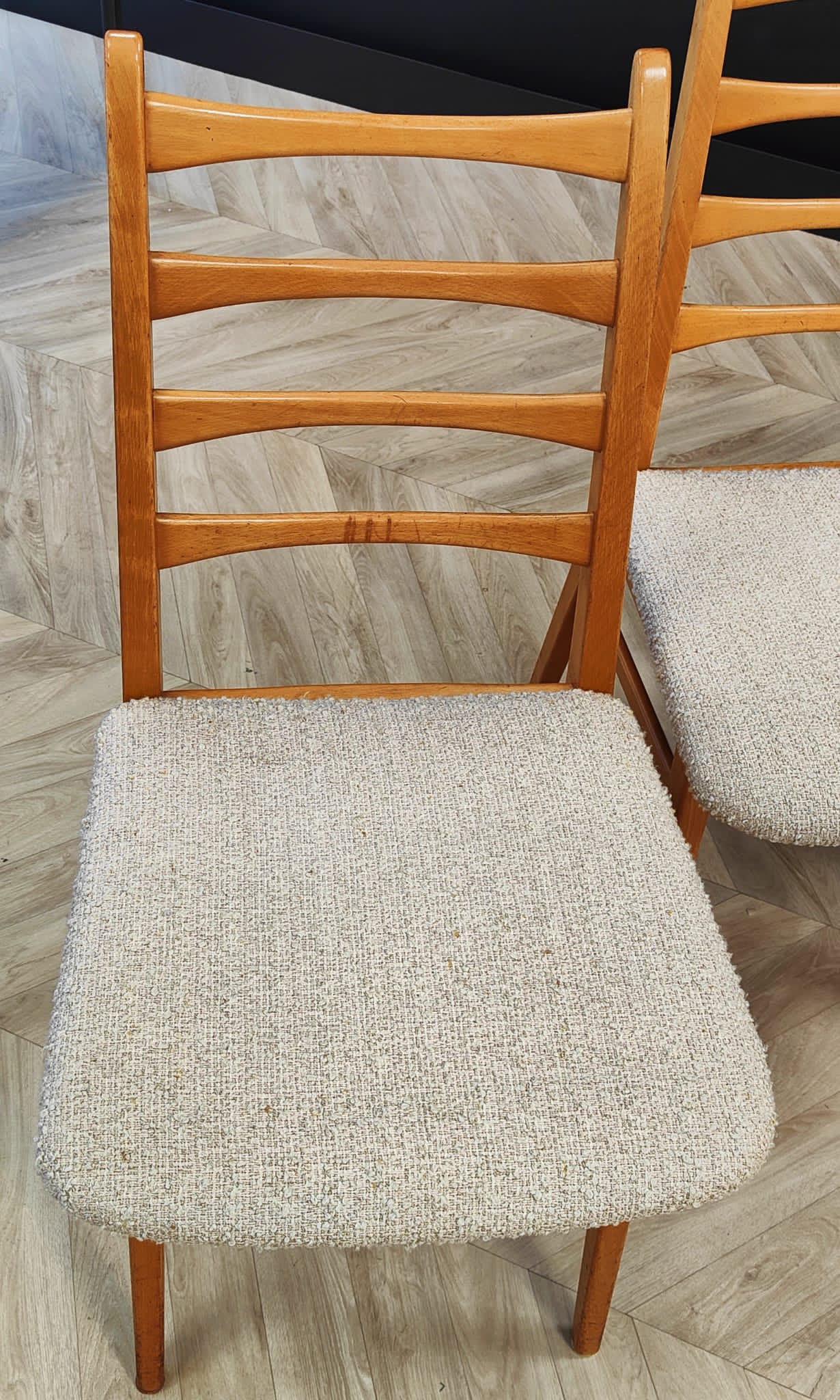 Set of 8 mid century dining table chairs vintage