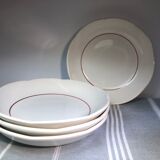 Hollow plates and vintage dessert Cream Raspberry Line