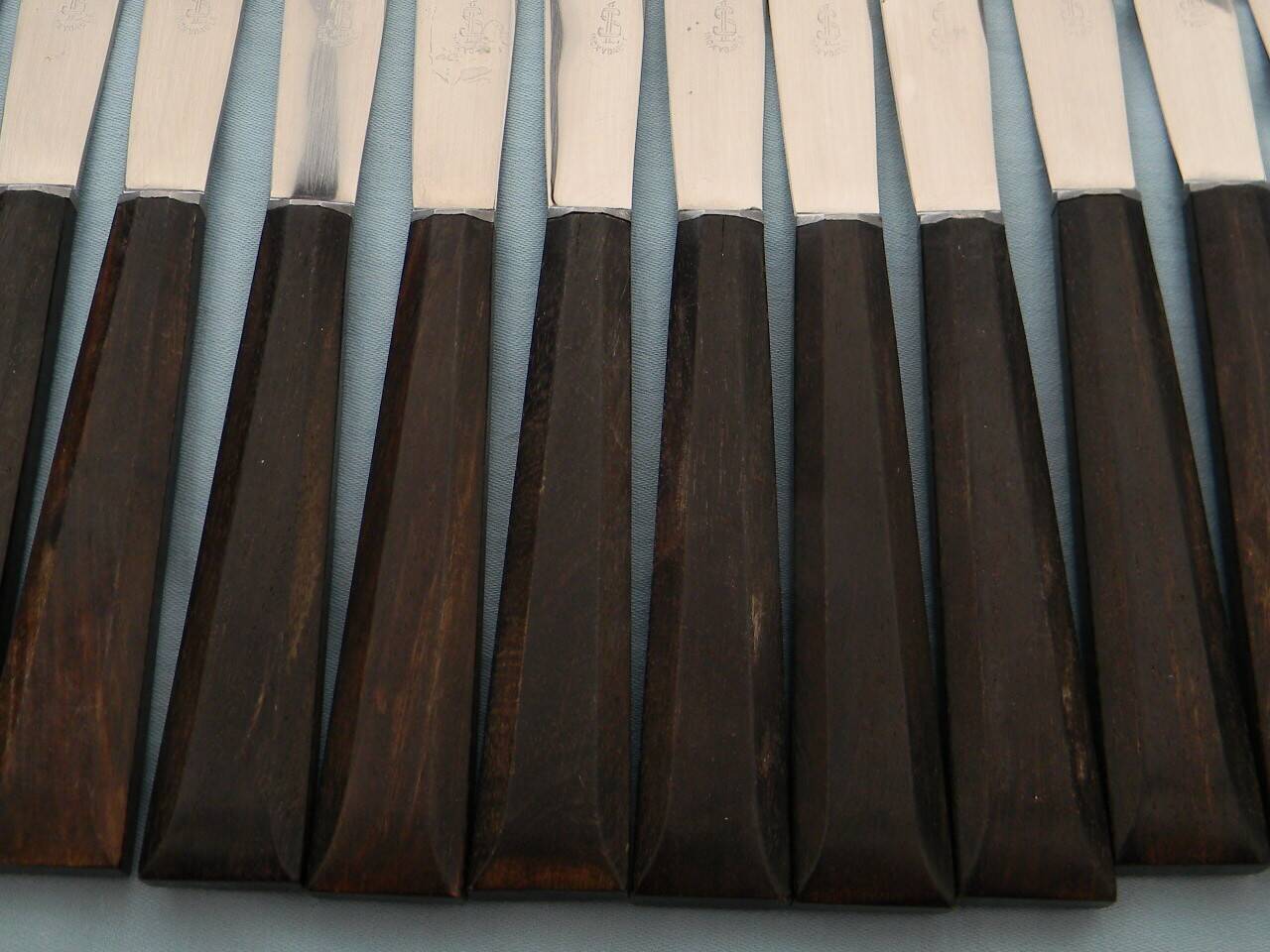 Set of 12 vintage stainless steel blade knives