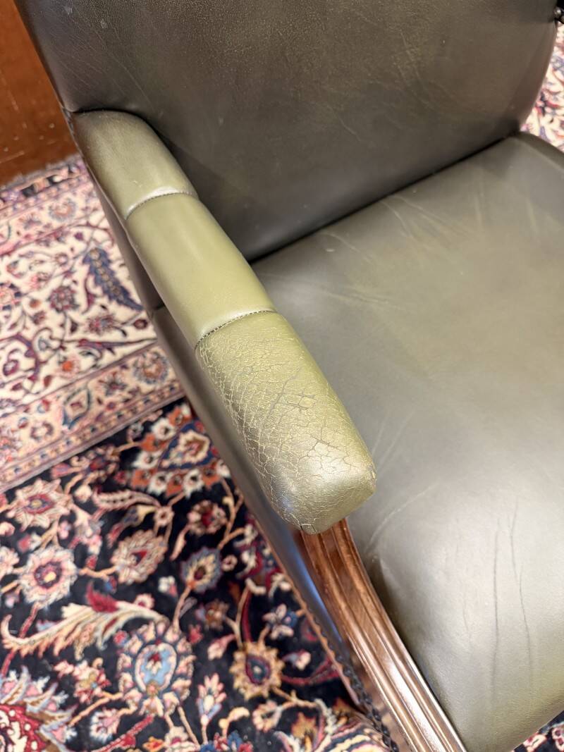 Set of Classic English Chesterfield Desk Chairs