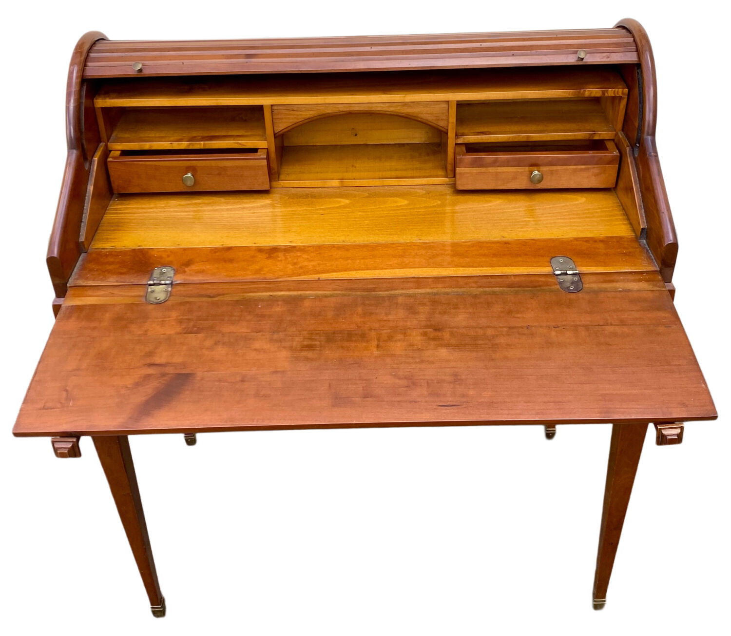Bureau à cylindre Louis XVI en merisier