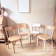 Set of 4 reimagined and mismatched vintage chairs