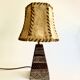 Lampe terre scarifiée, câble 2 M tissu, abat-jour