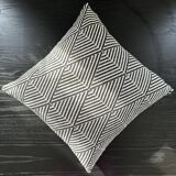 Black and white graphic cushion