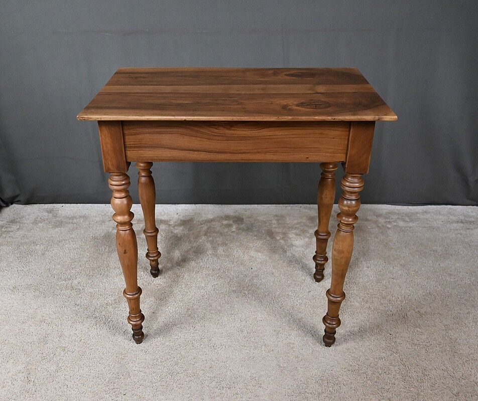 Small walnut desk table, Louis-Philippe style – 19th century