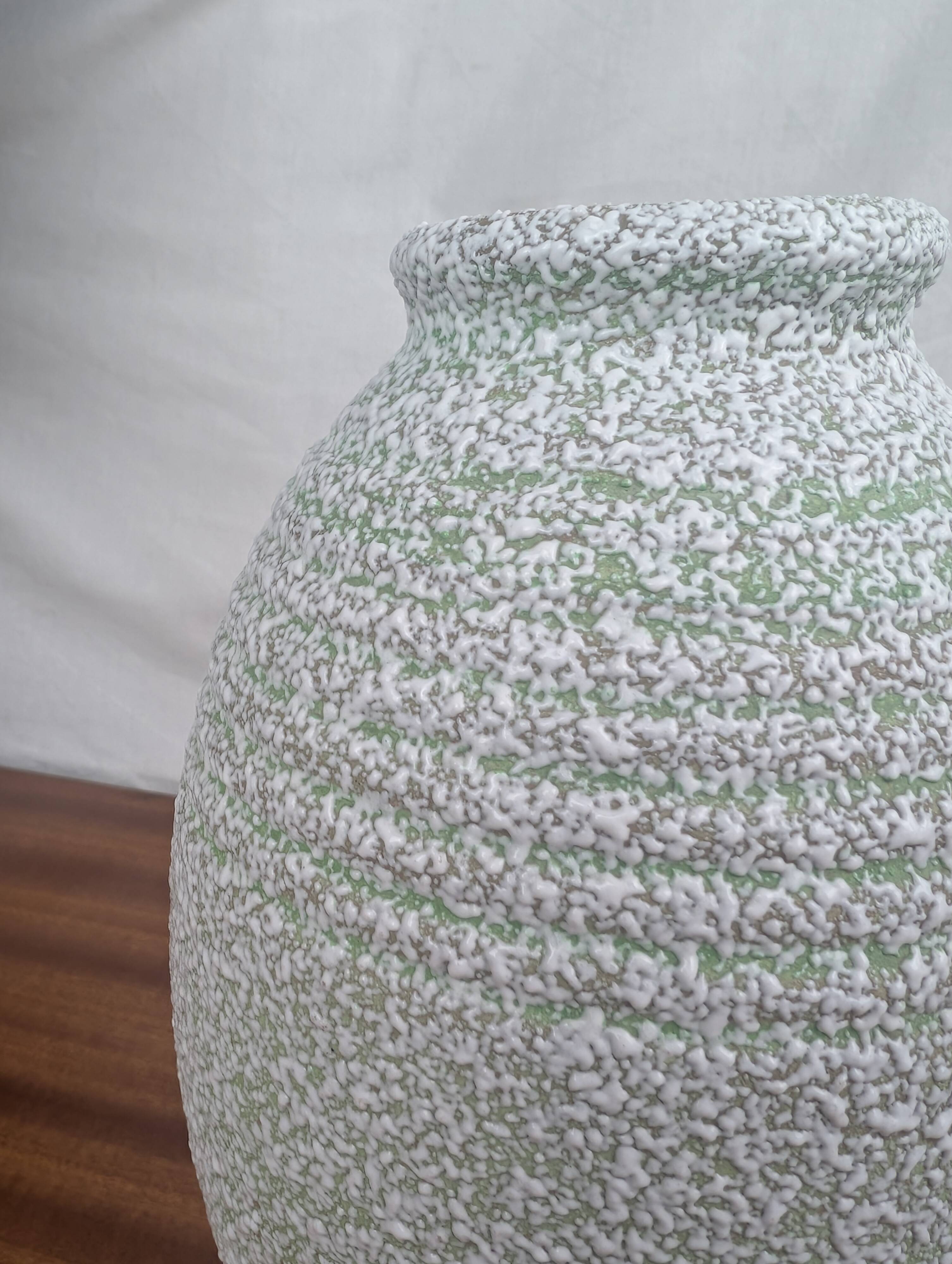 ODYV Vase in Glazed Mint Green Ceramic Art Deco 1930s