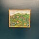 Original Swedish Oil on Canvas – “Hilly Landscape with Houses” by Lalla Blecher – Signed – Vintage & Framed