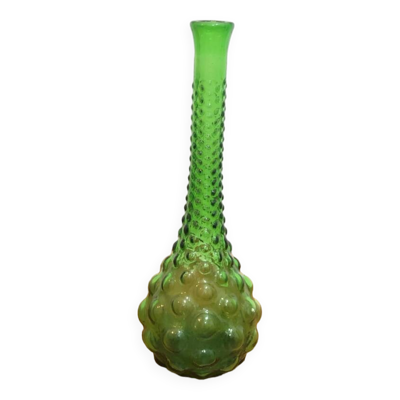 Carafe italienne en verre d'Empoli des années 50/60