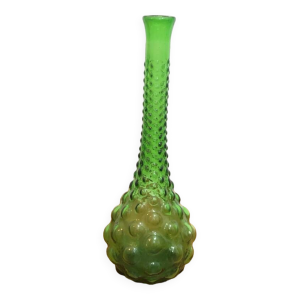 Carafe italienne en verre d'Empoli des années 50/60