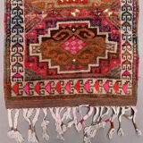 Vintage turkish tribal runner 305x83 cm veg dye wool rug tribal, handmade