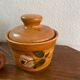 Saint-Amand stoneware sugar bowl, Rimini model.