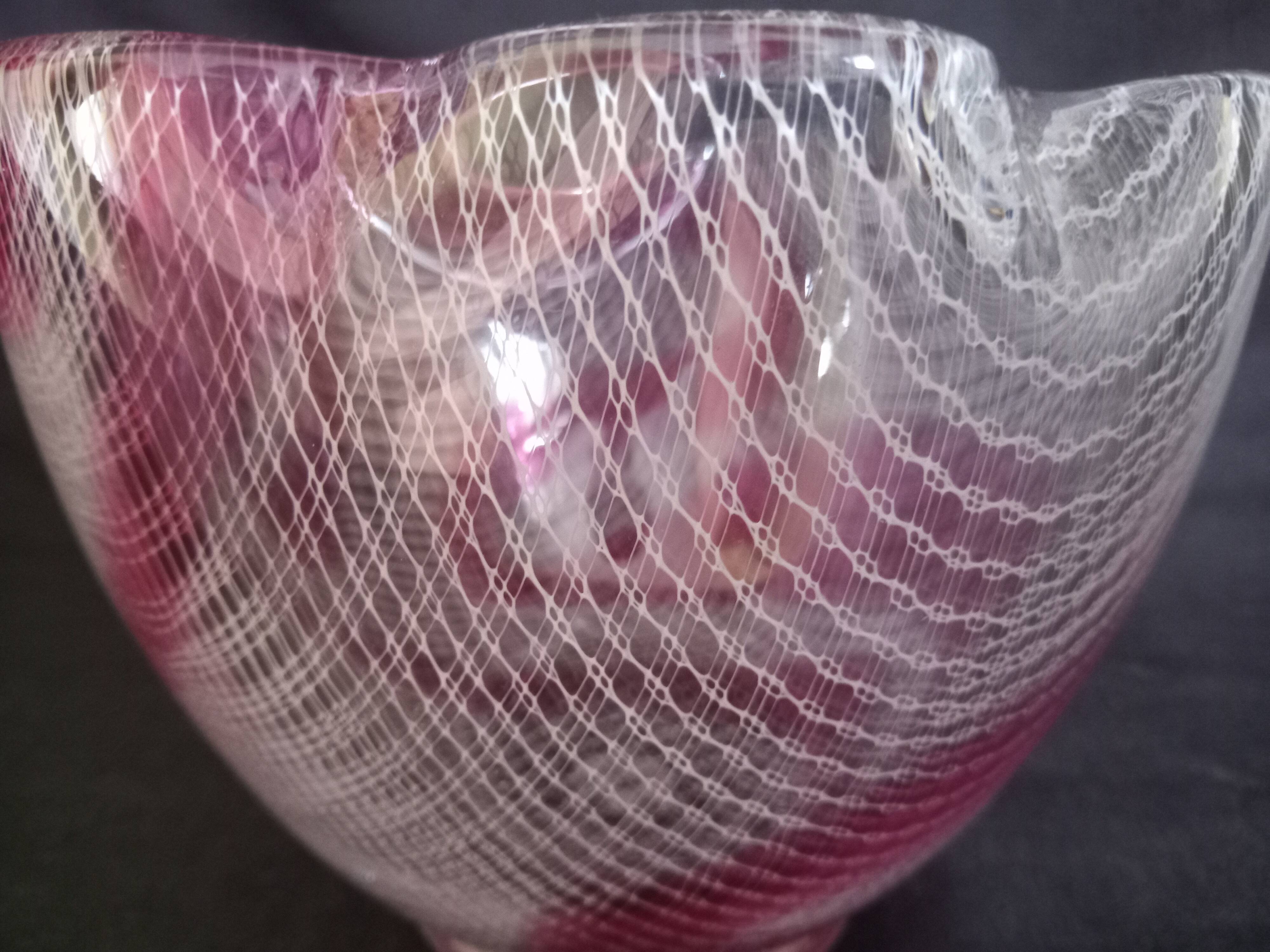 Glass vase with filigree motifs A. D. Copier, Leerdam, Netherlands